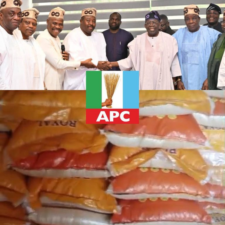 2027: APC’s Guber Candidate, Sharafadeen Alli, Senatorial Candidates Commence Rice Distribution to Oyo Traders