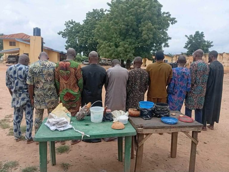 Police Arrest 10 Suspected Human Parts Dealers in Oyo, Recover Heart, Skull, Human Flesh