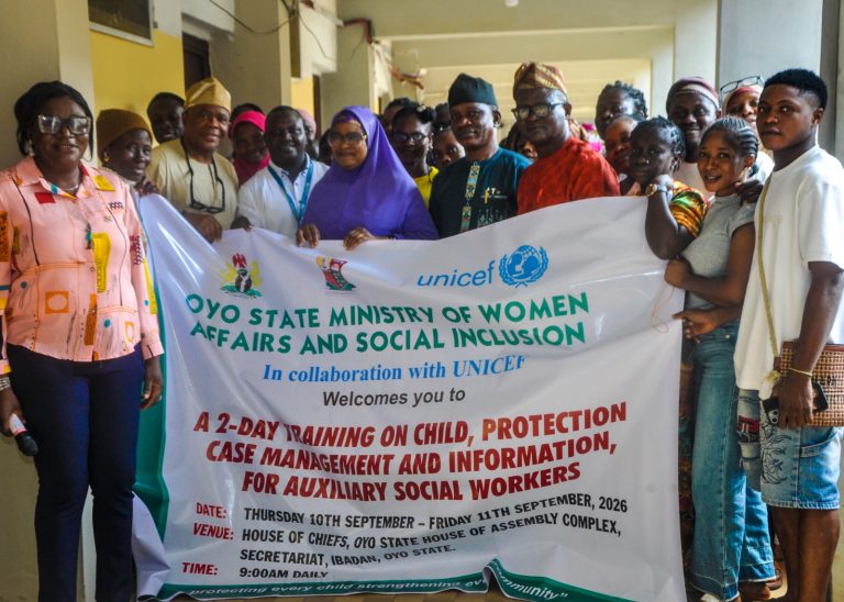 Oyo Govt, UNICEF Strengthen Auxiliary Social Workers’ Capacity for Digital Child Protection